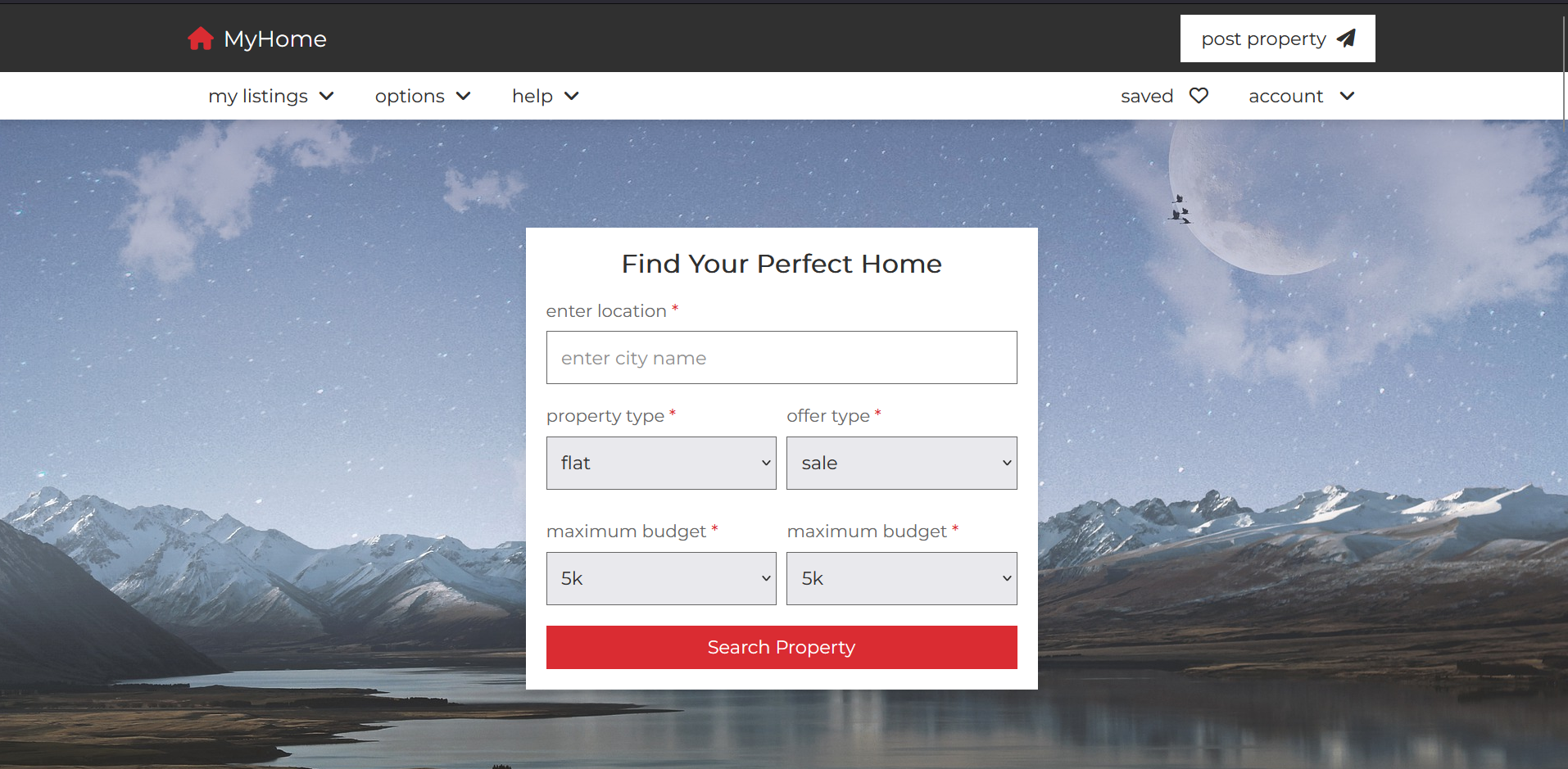 Real Estate Website - PHP and MySQL Application