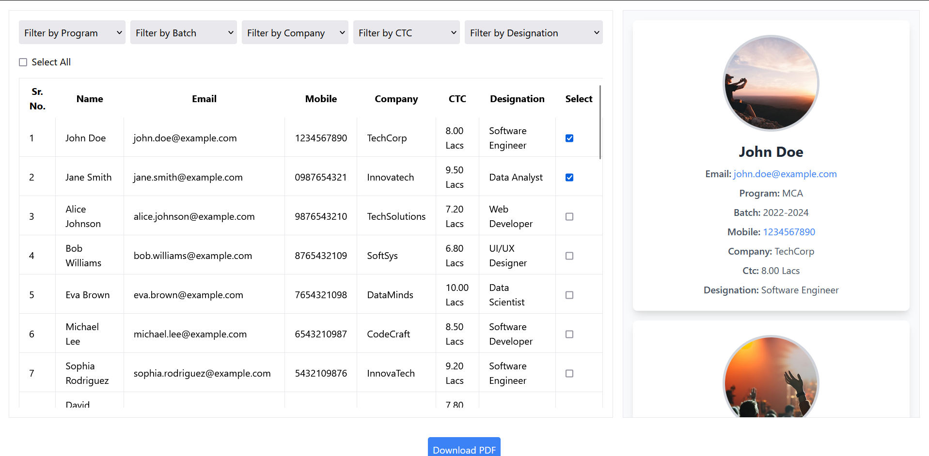 Student Cards - Dynamic Card Generation System